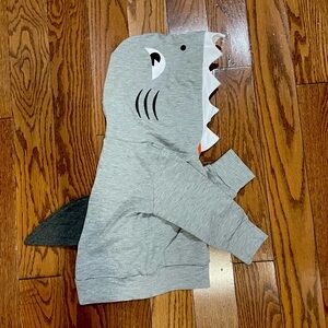 NWOT- Grey shark character hoodie in size 12-18m